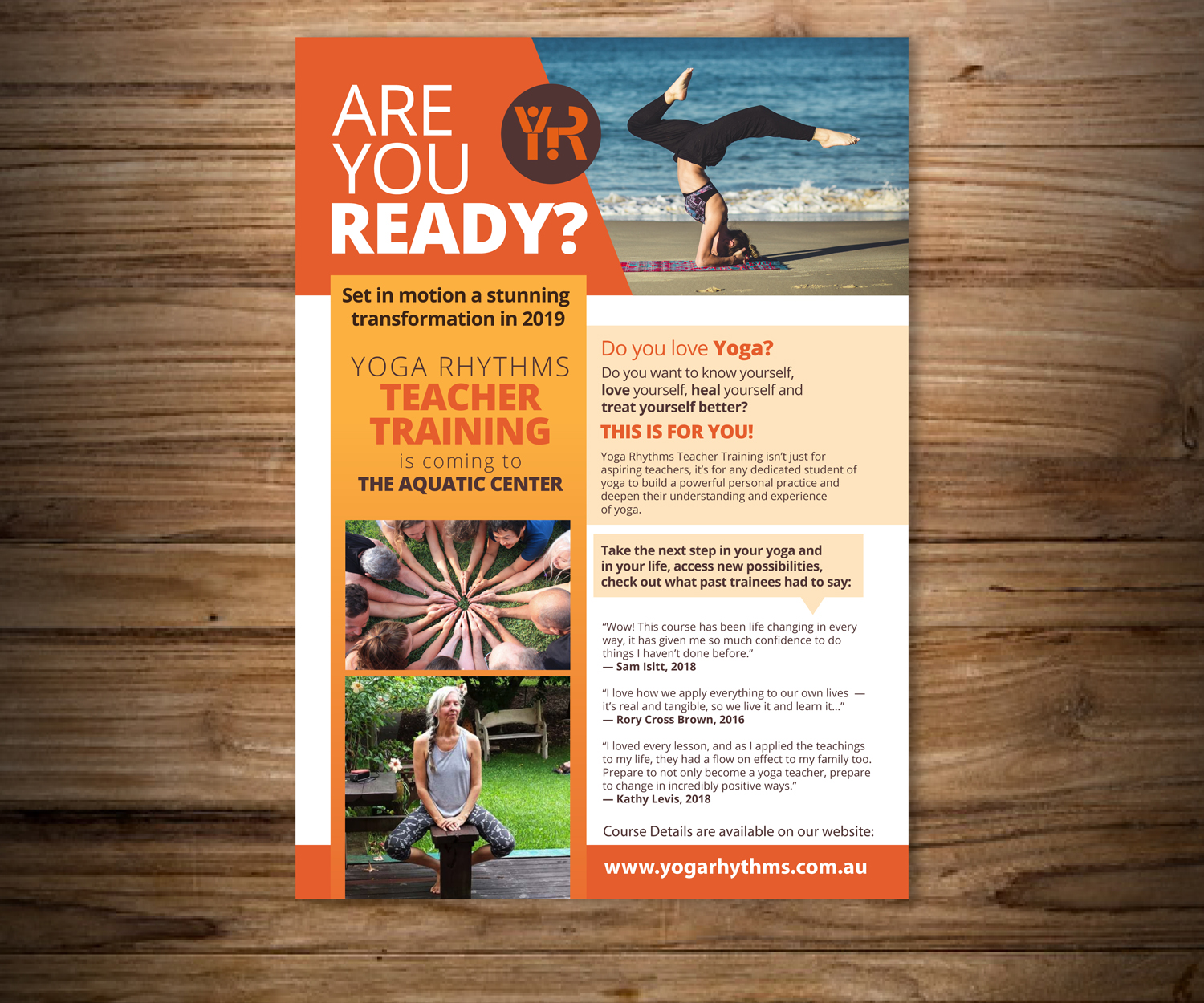 Flyer Design by Designermilk for Yoga Rhythms | Design #21366298