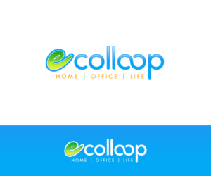 'ecolloop' and below the logo Home | Office | Life | Logo Design by H-H Arts