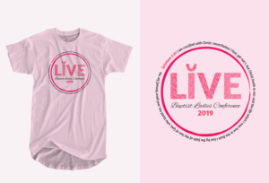 Ladies Conference LIVE feminine pretty t shirt design logo | T-Shirt-Design von Kris Karlson Design