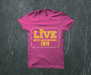 Ladies Conference LIVE feminine pretty t shirt design logo | T-Shirt-Design von Taho Design