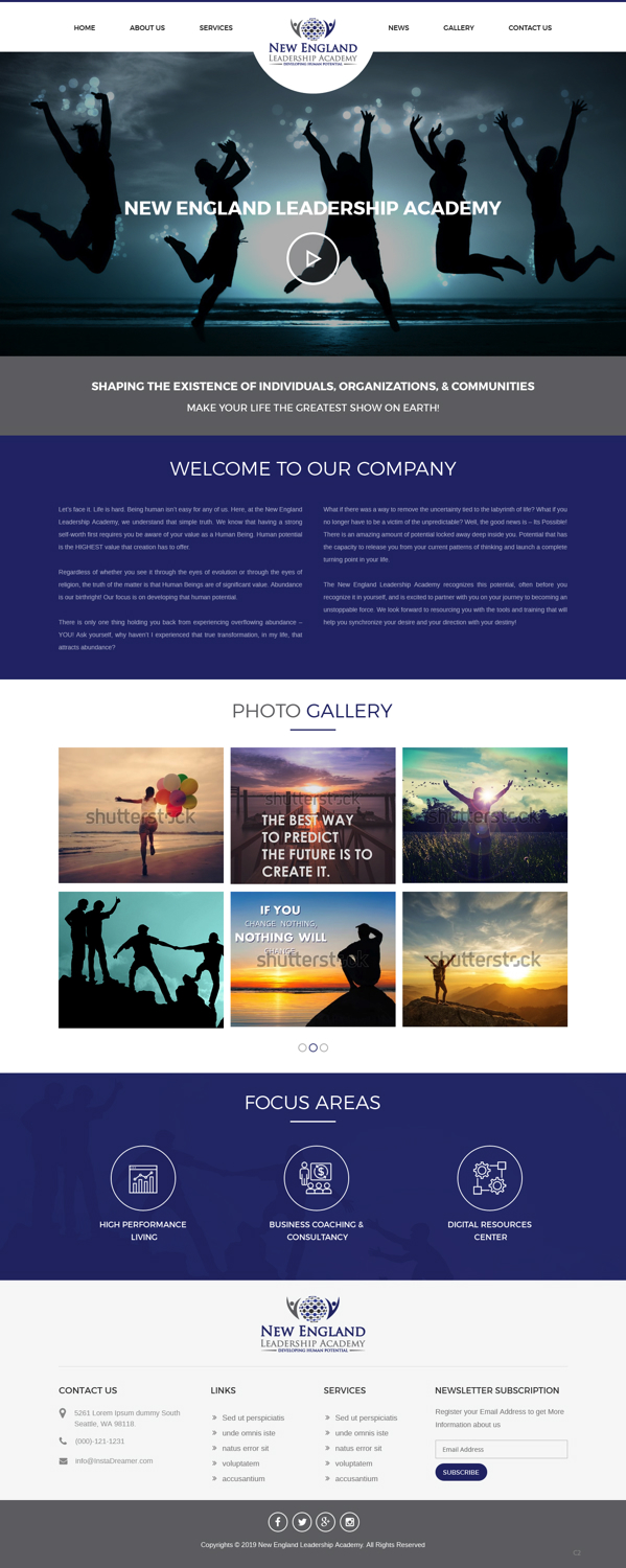 Wordpress Design by pb for New England Leadership Academy | Design #21372552