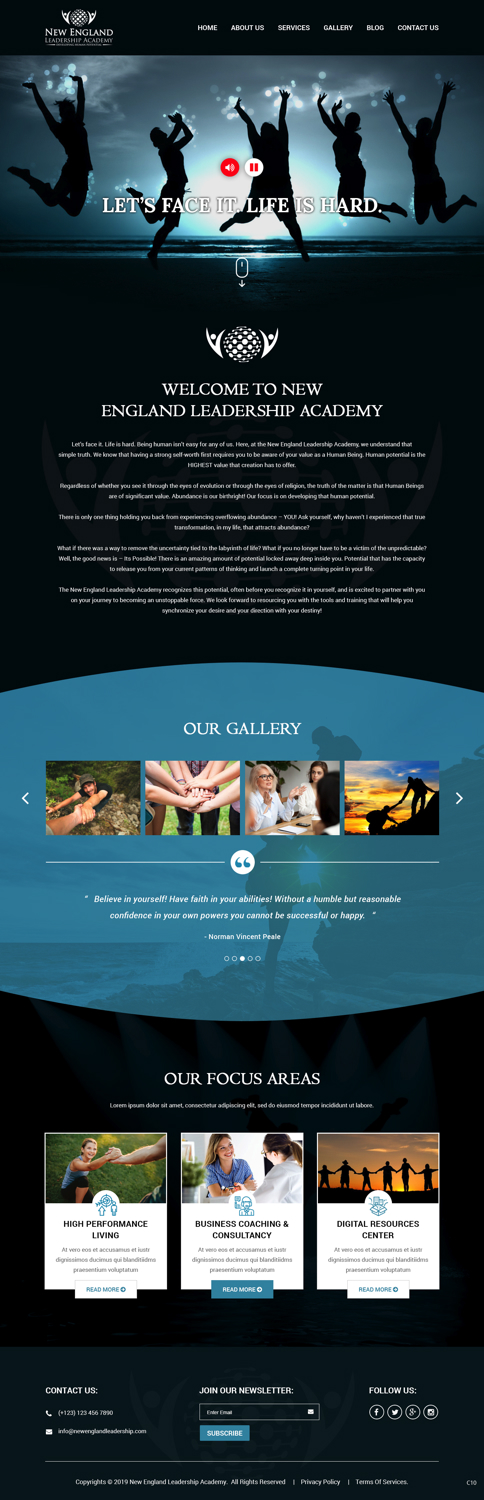 Design Wordpress par pb pour New England Leadership Academy | Design #21372555