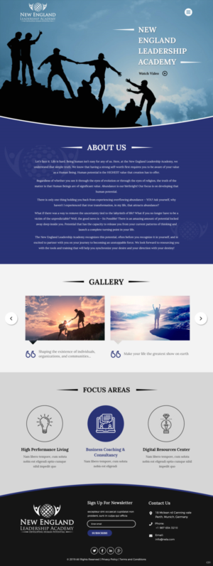 Wordpress Design by pb for New England Leadership Academy | Design: #21372557