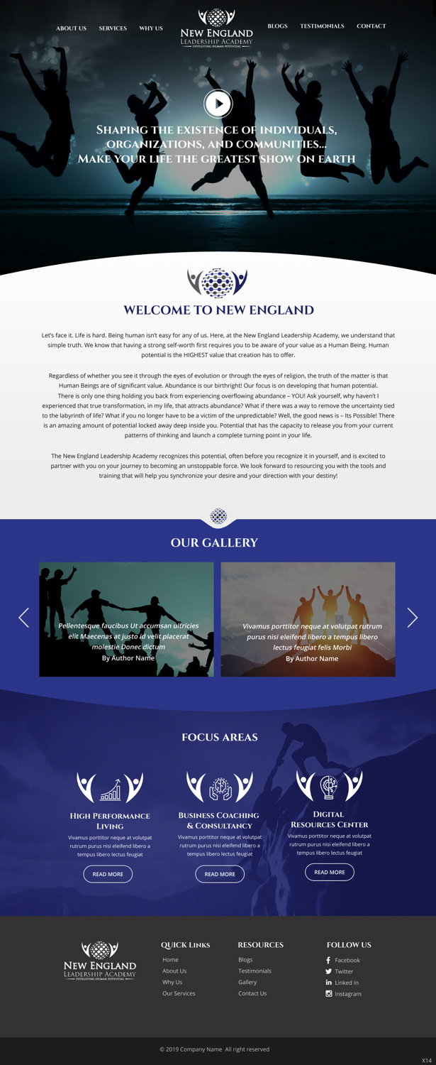 WordPress-Design von pb für New England Leadership Academy | Design #21372559