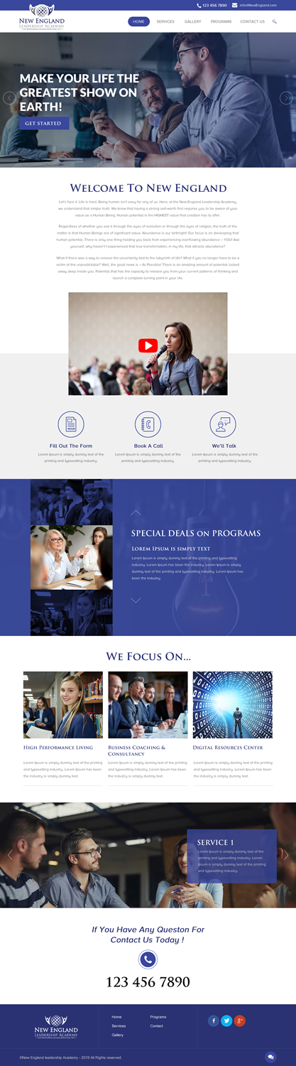 Design Wordpress par rightway pour New England Leadership Academy | Design #21372579
