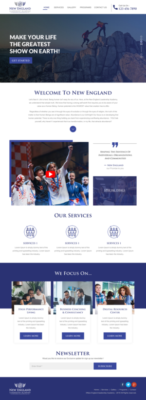 Wordpress Design by rightway for New England Leadership Academy | Design: #21372580