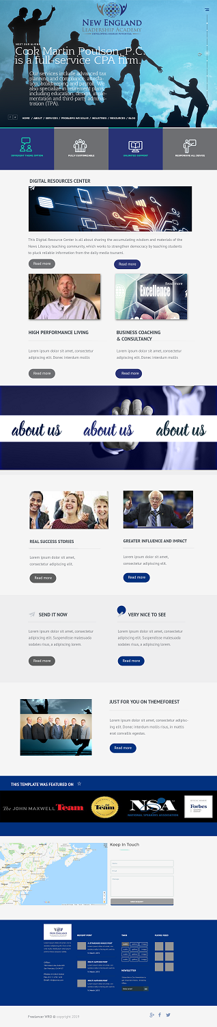 WordPress-Design von Grebowiec Peter für New England Leadership Academy | Design #21377505