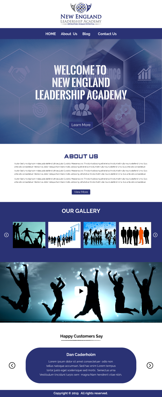 Diseño Wordpress por I P Design para New England Leadership Academy | Diseño #21386885