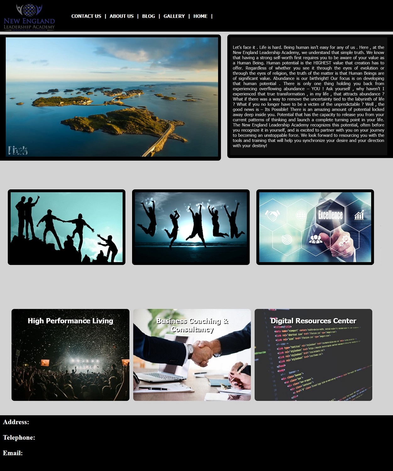 Professional Serious Leadership Wordpress Design For New England
