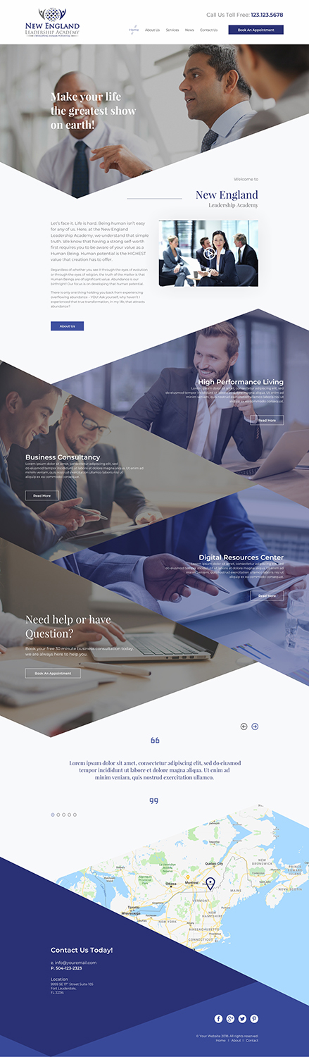 Diseño Wordpress por Dolph!n para New England Leadership Academy | Diseño #21398790
