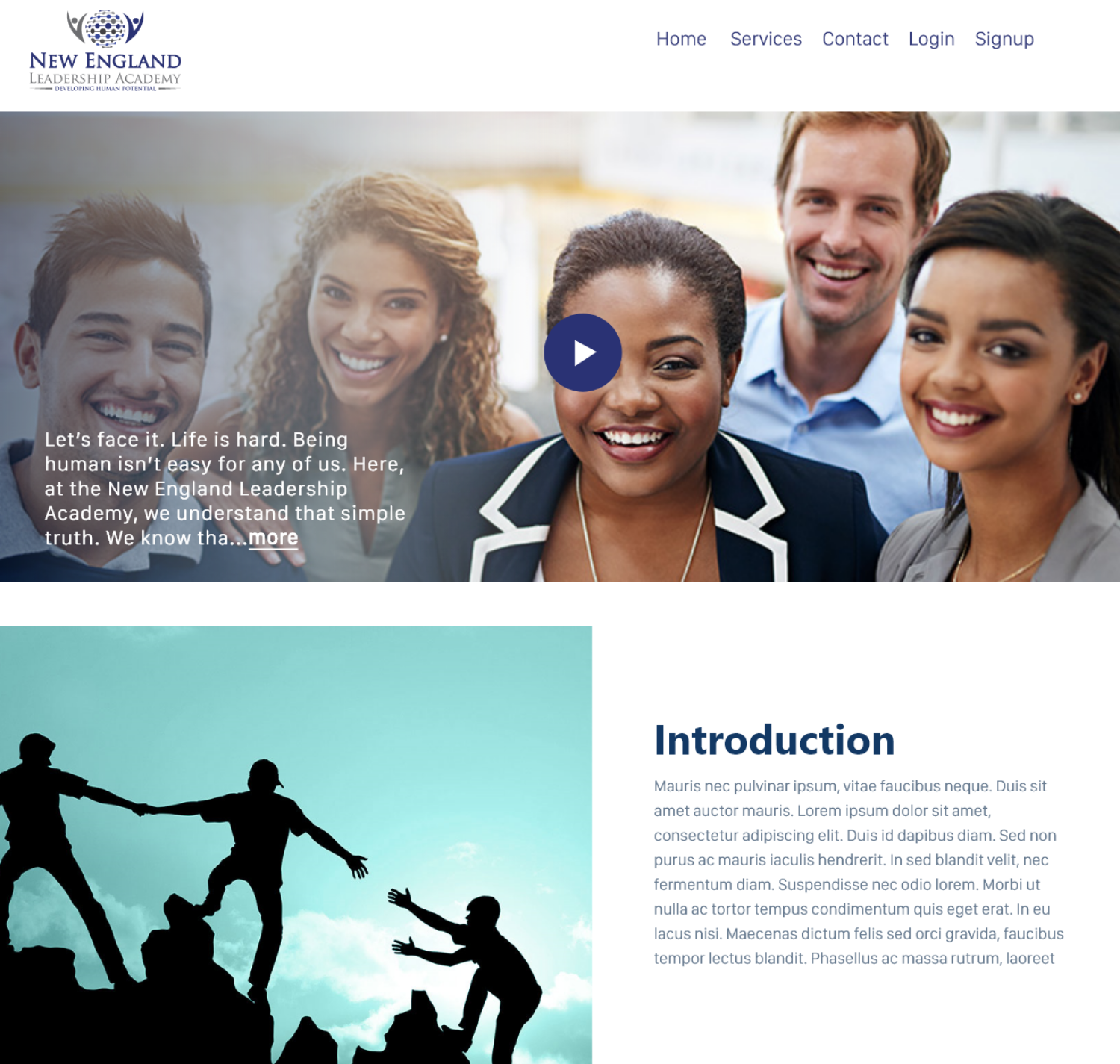 Diseño Wordpress por Bharat Sati para New England Leadership Academy | Diseño #21368754