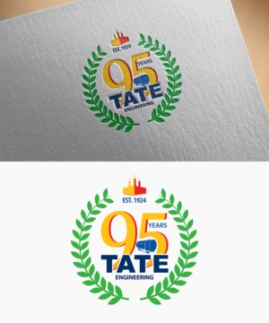 Tate Engineering, 95 Years, 1924-2019, EST 1924 | Logo Design by adelvalle