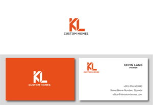Kevin lang custom homes  | Diseño de Logo y Tarjeta de Presentación por Birdcage