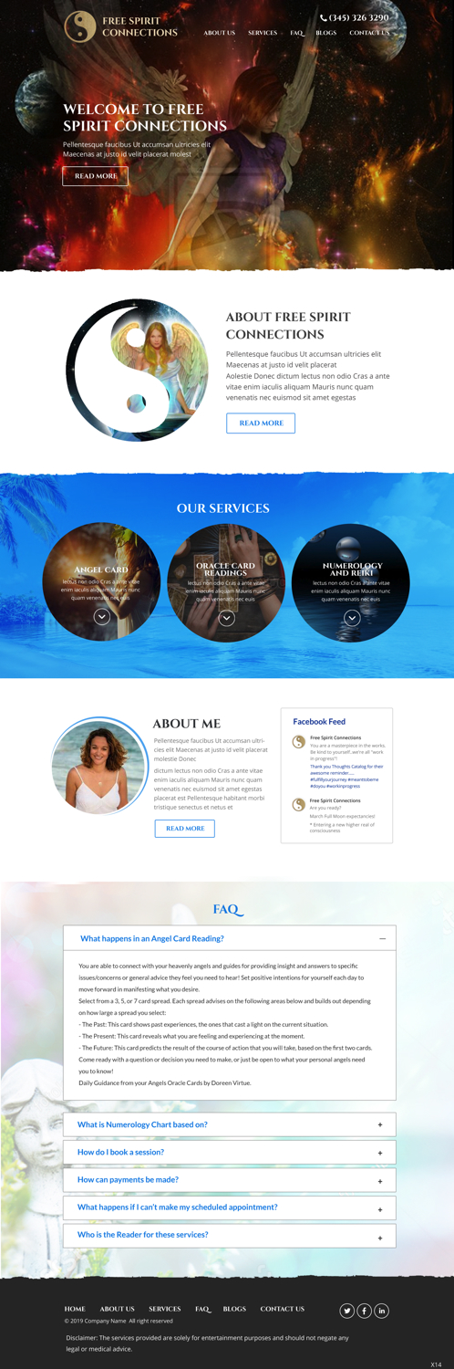Web Design par pb pour Free Spirit Connections | Design #21378639
