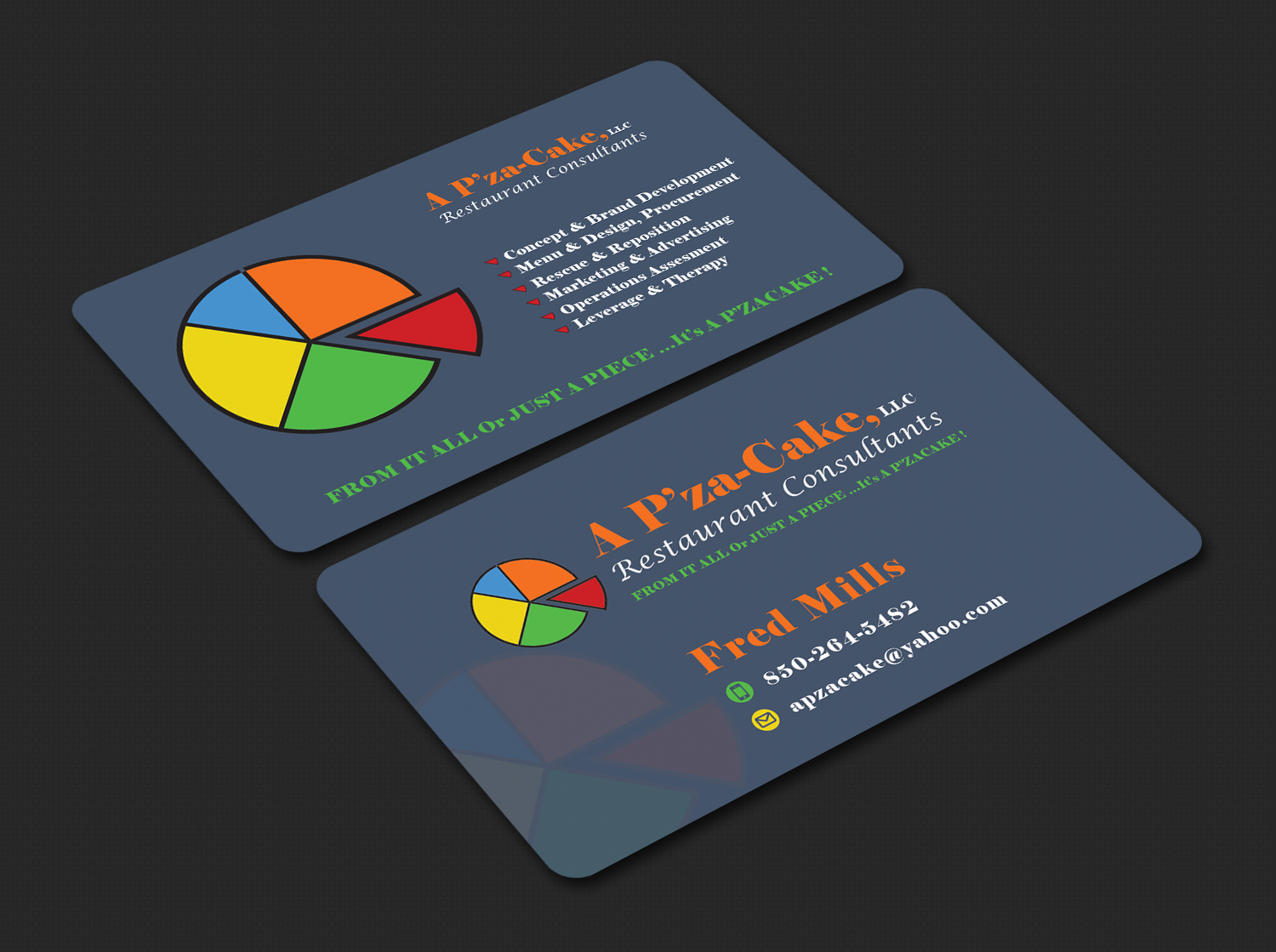 Business Card Design by Bold Pixels for A P'za-Cake,llc | Design: #21394871