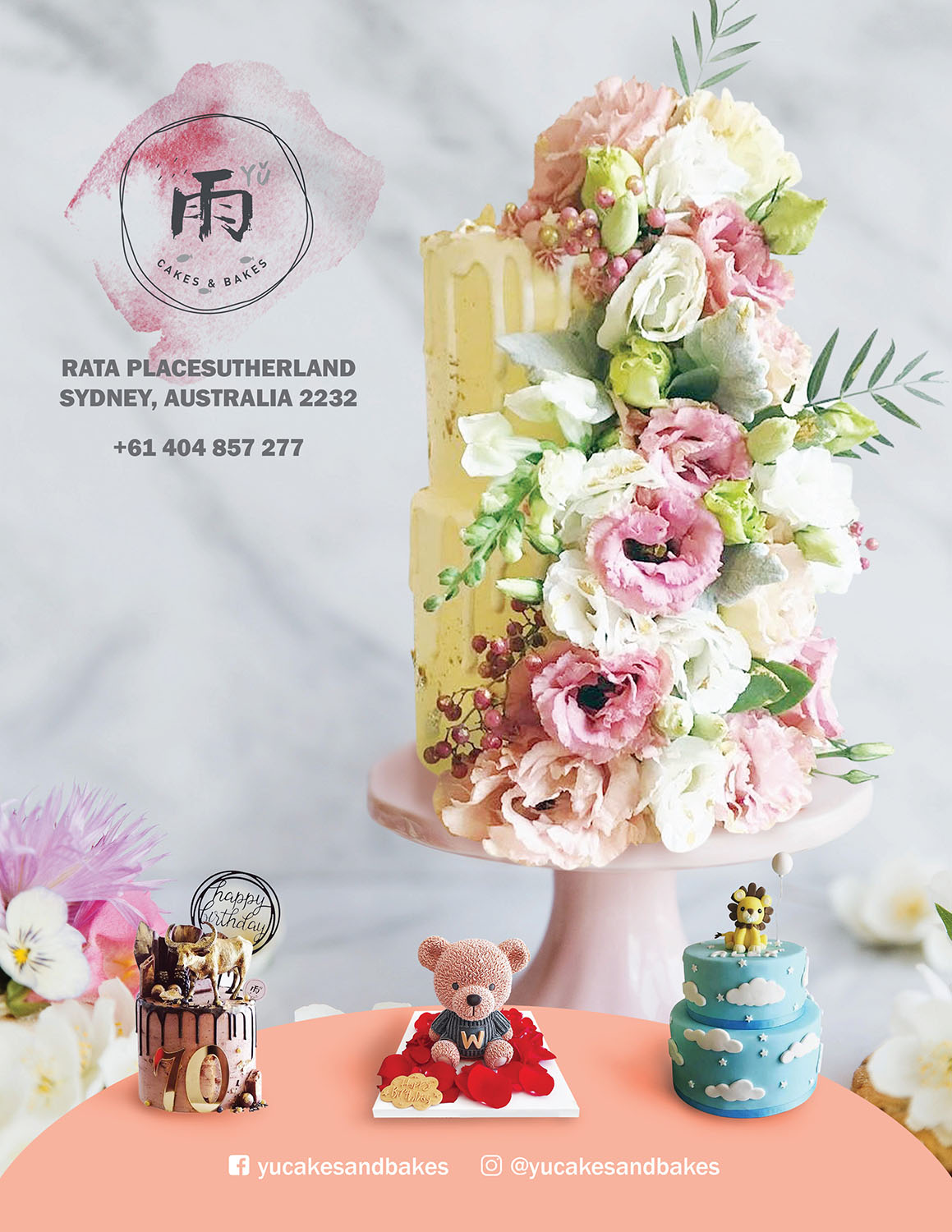 Diseño de Flyer por janiceg para Yu Cakes & Bakes | Diseño #21419495