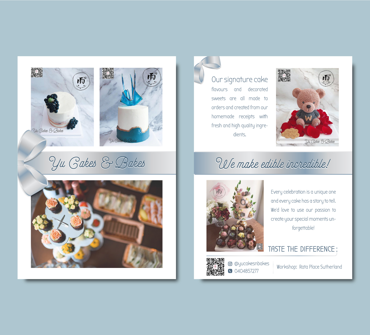 Design de Flyer par AnaMSantos pour Yu Cakes & Bakes | Design #21422732