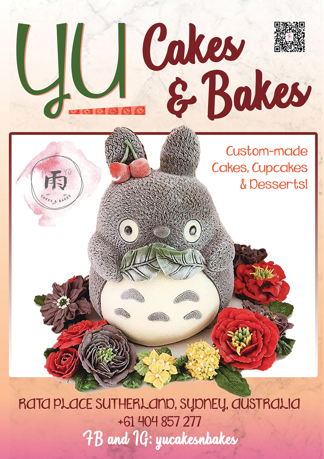 Diseño de Flyer por sweepingpetals para Yu Cakes & Bakes | Diseño #21395421