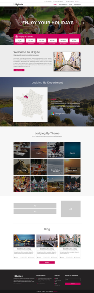 Webdesign for large cottage directory  | Web Design by Da Miracle