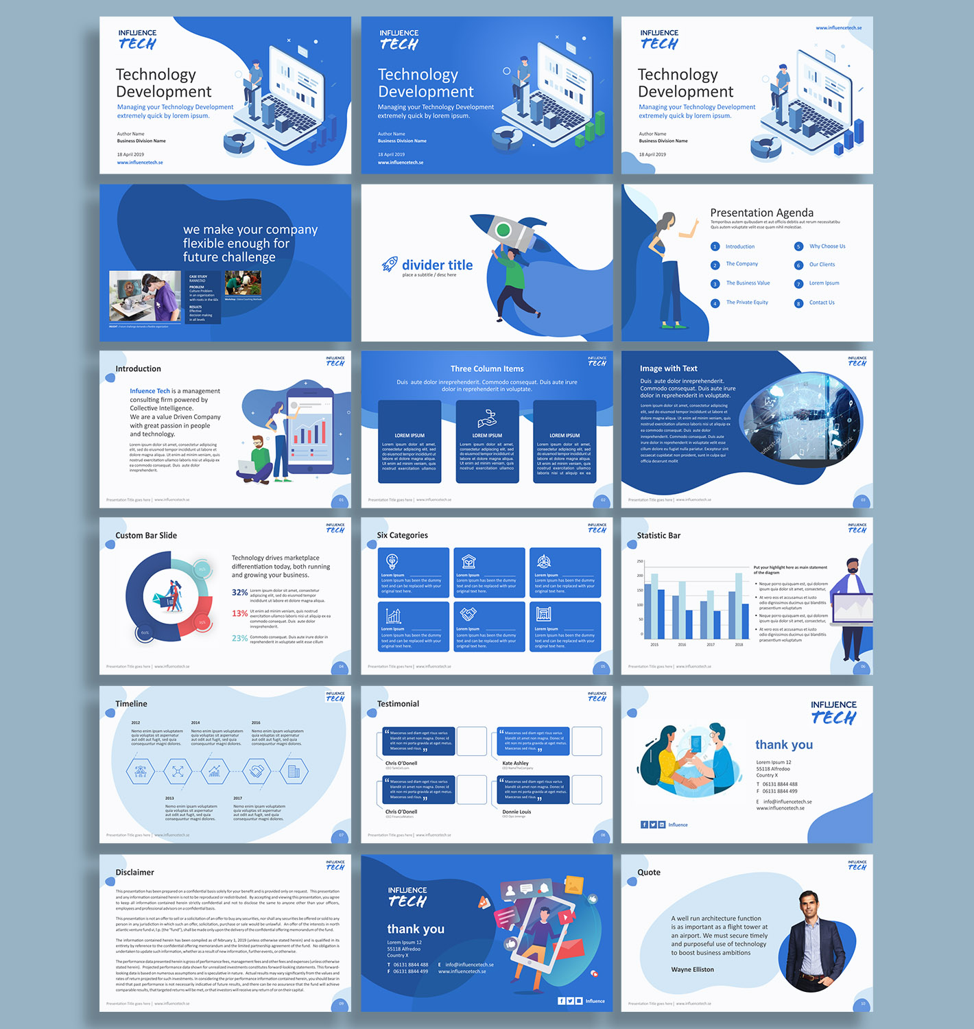 PowerPoint Design by kepitink for Influence Tech | Design #21478321