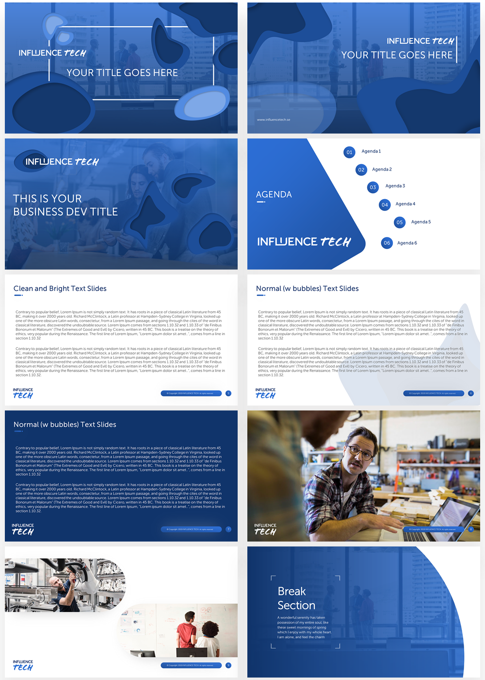 PowerPoint Design by Imazing for Influence Tech | Design #21421400