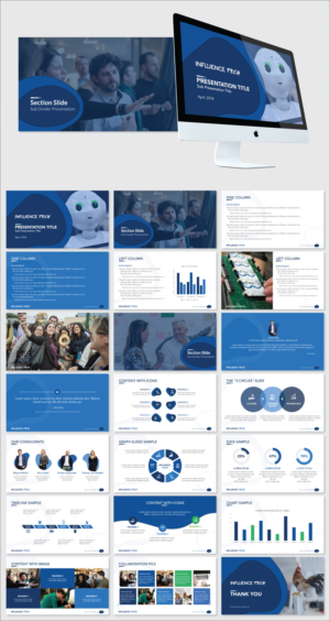 PowerPoint Design by Flatmilter for Influence Tech | Design: #21406626
