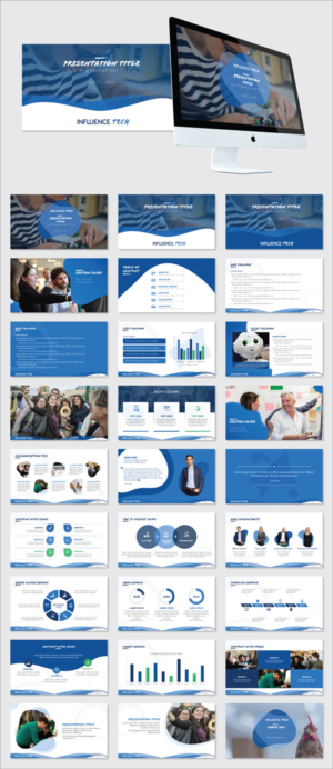 PowerPoint Design by Flatmilter for Influence Tech | Design: #21471186
