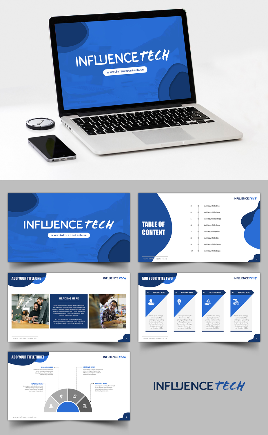 PowerPoint-Design von SAI DESIGNS für Influence Tech | Design #21471937
