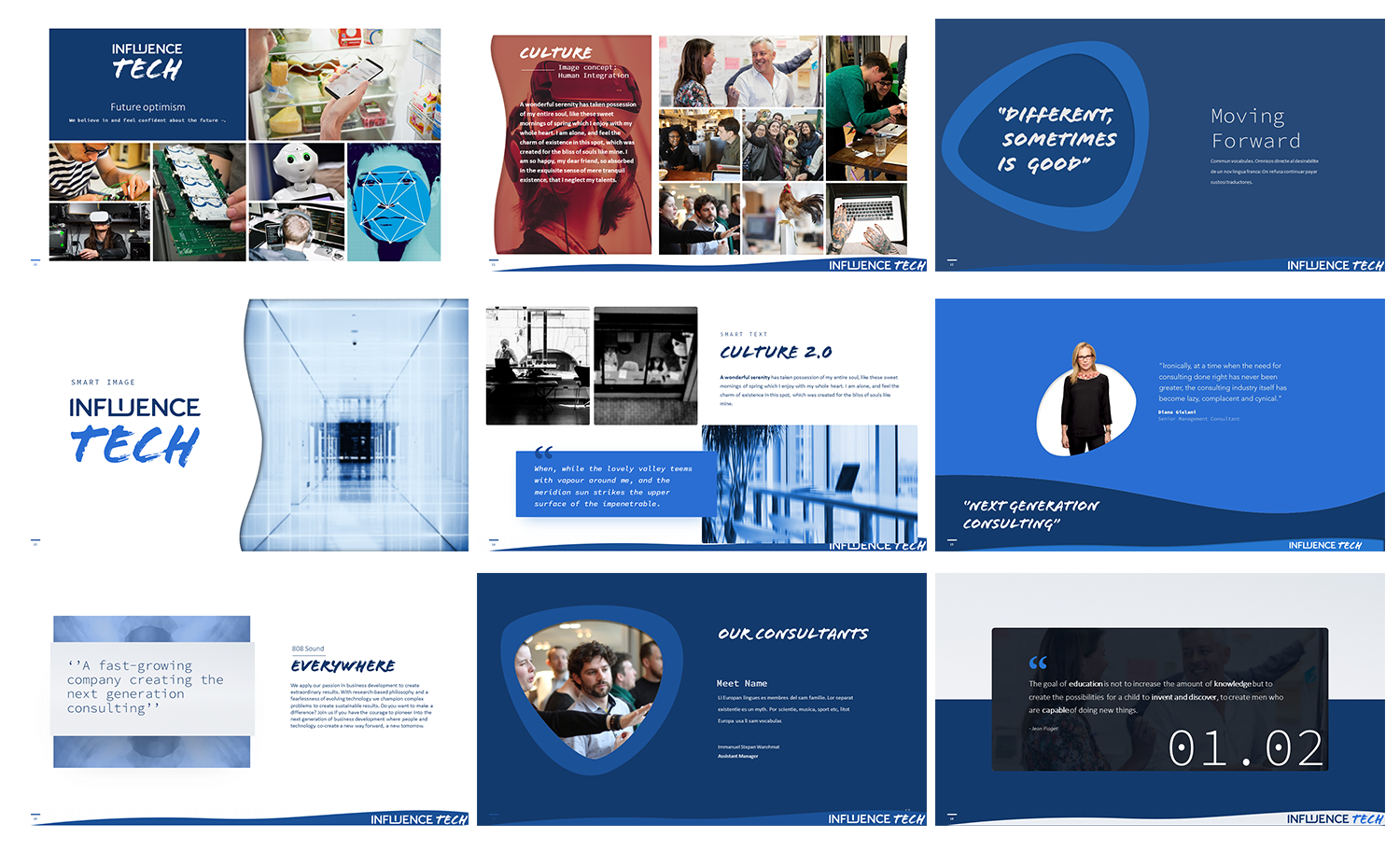 PowerPoint Design by MvE for Influence Tech | Design #21480798