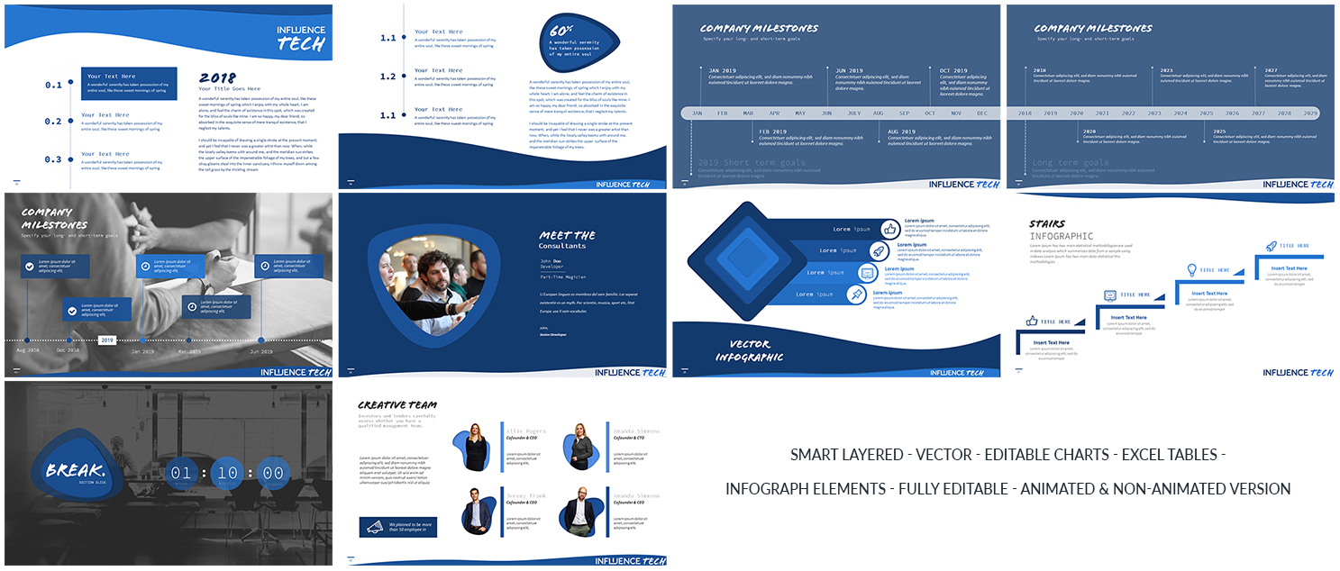 PowerPoint Design by MvE for Influence Tech | Design #21491913