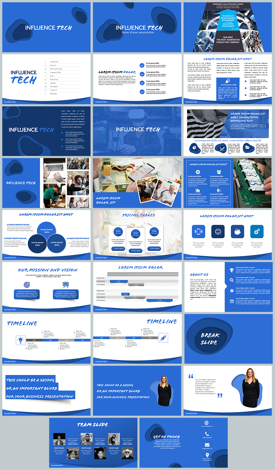 PowerPoint Design by IndreDesign for Influence Tech | Design #21390132