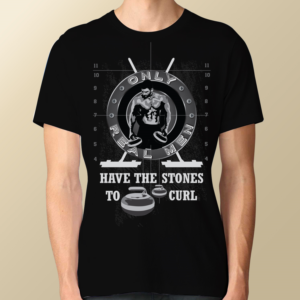 Only Real Men Curl T-shirt Design | Diseño de Camiseta por Eightone 3