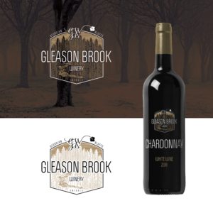 Gleason Brook Winery (top) Georgian Bluffs, Ontario (bottom) | Diseño de Logo por Seo07man