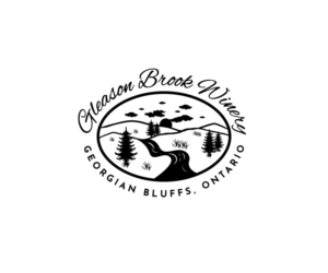 Gleason Brook Winery (top) Georgian Bluffs, Ontario (bottom) | Diseño de Logo por 91.kremena.petrova