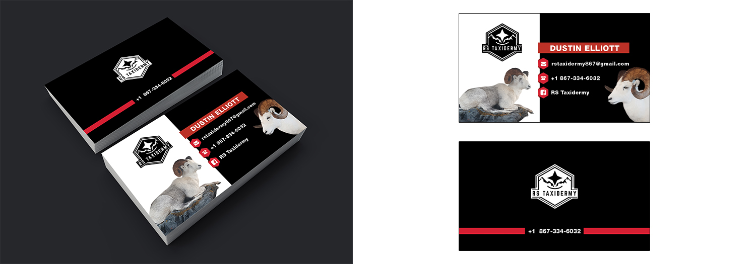 Business Card Design by Slant Line Media for RS Taxidermy  | Design #21389403