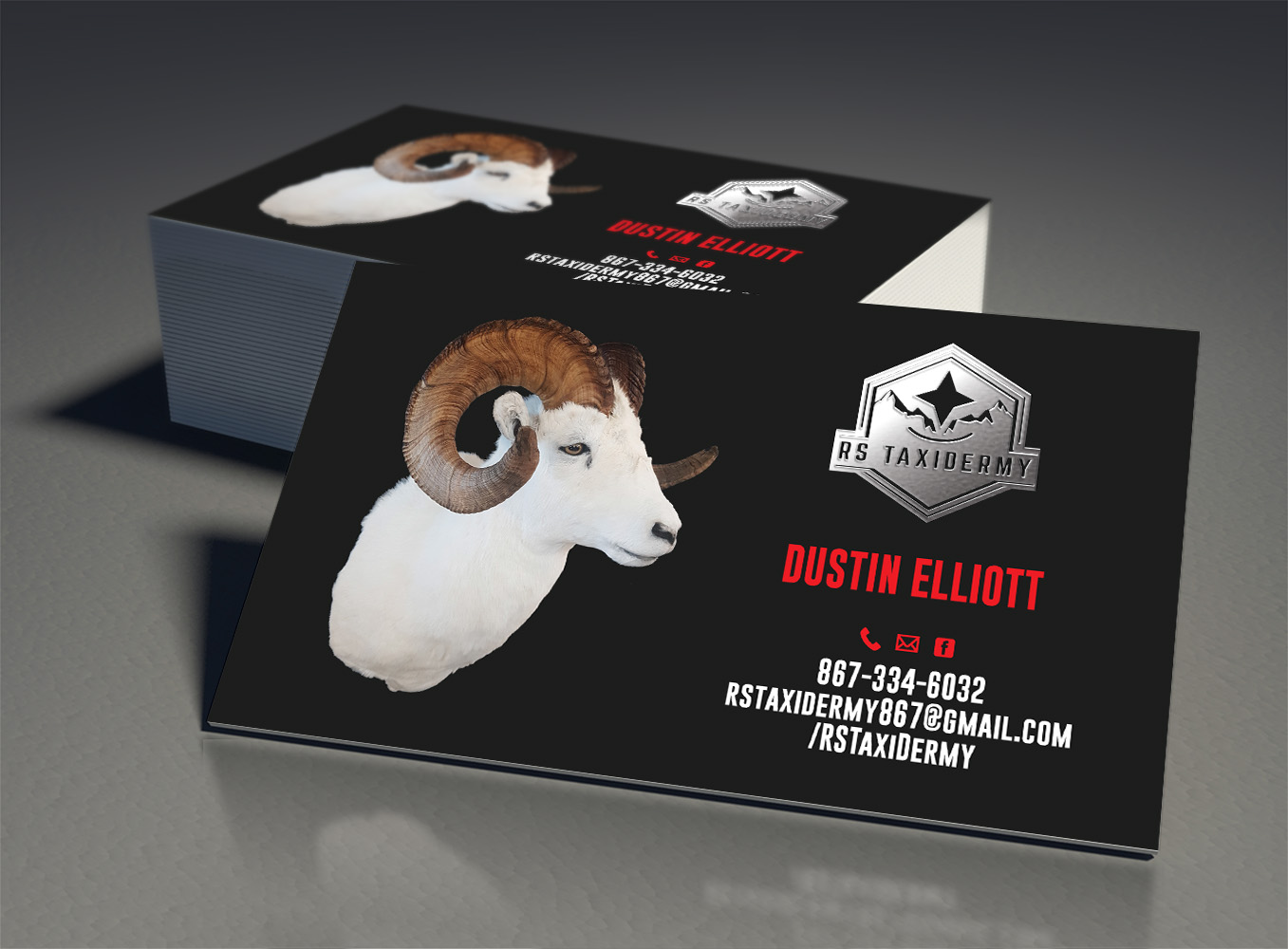 Business Card Design by MDesign for RS Taxidermy  | Design #21388491