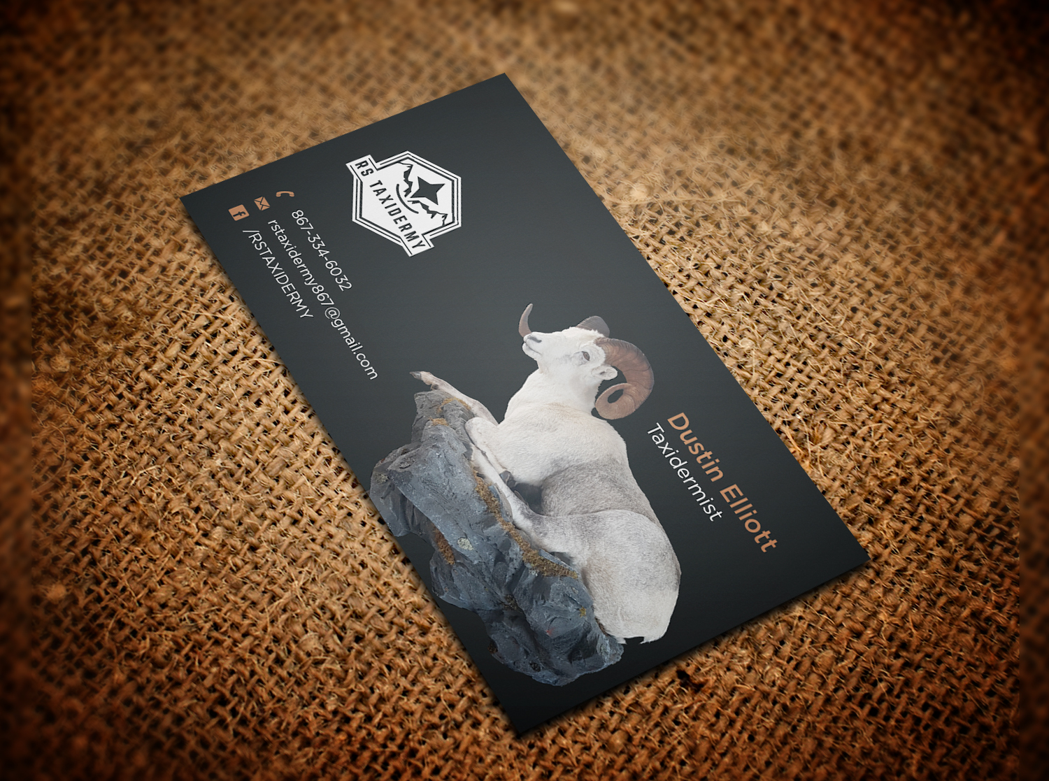 Diseño de Tarjeta de Presentación por haru_ichiban para RS Taxidermy  | Diseño #21392077