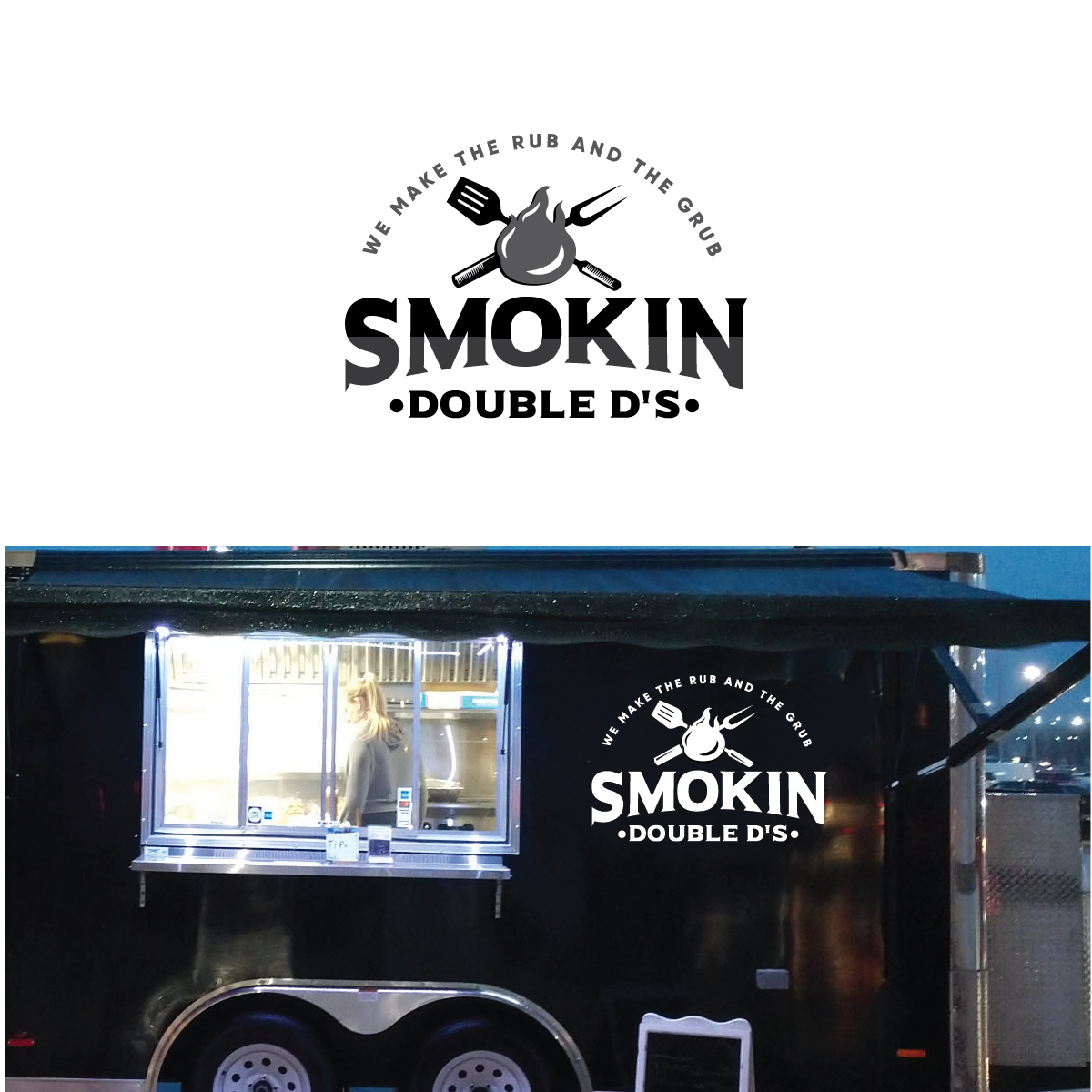 Logo Design by k.l.s.chatterjee 2 for smokin double d's | Design #21386882