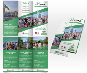 Folder Rotterdam Walking Tours and Bike Tours | Flyer Design by Luniere Designs