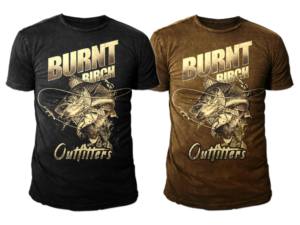 Burnt Birch Outfitters - Walleye shirt  | Diseño de Camiseta por Bayu_susilo