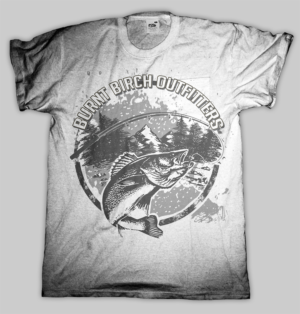 Burnt Birch Outfitters - Walleye shirt  | T-shirt Design by dundun