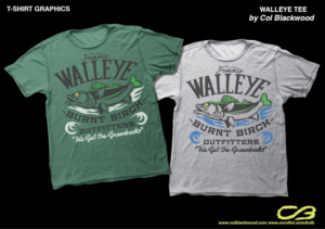 Burnt Birch Outfitters - Walleye shirt  | Diseño de Camiseta por Col 3