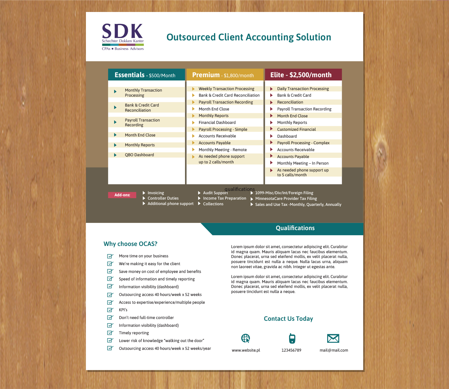 Design de Flyer par MNM pour Schechter Dokken Kanter | Design #21391612
