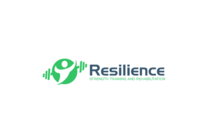 Resilience (main text) Strength Training and Rehabilitation (subtext) | Logo Design by jaime.sp