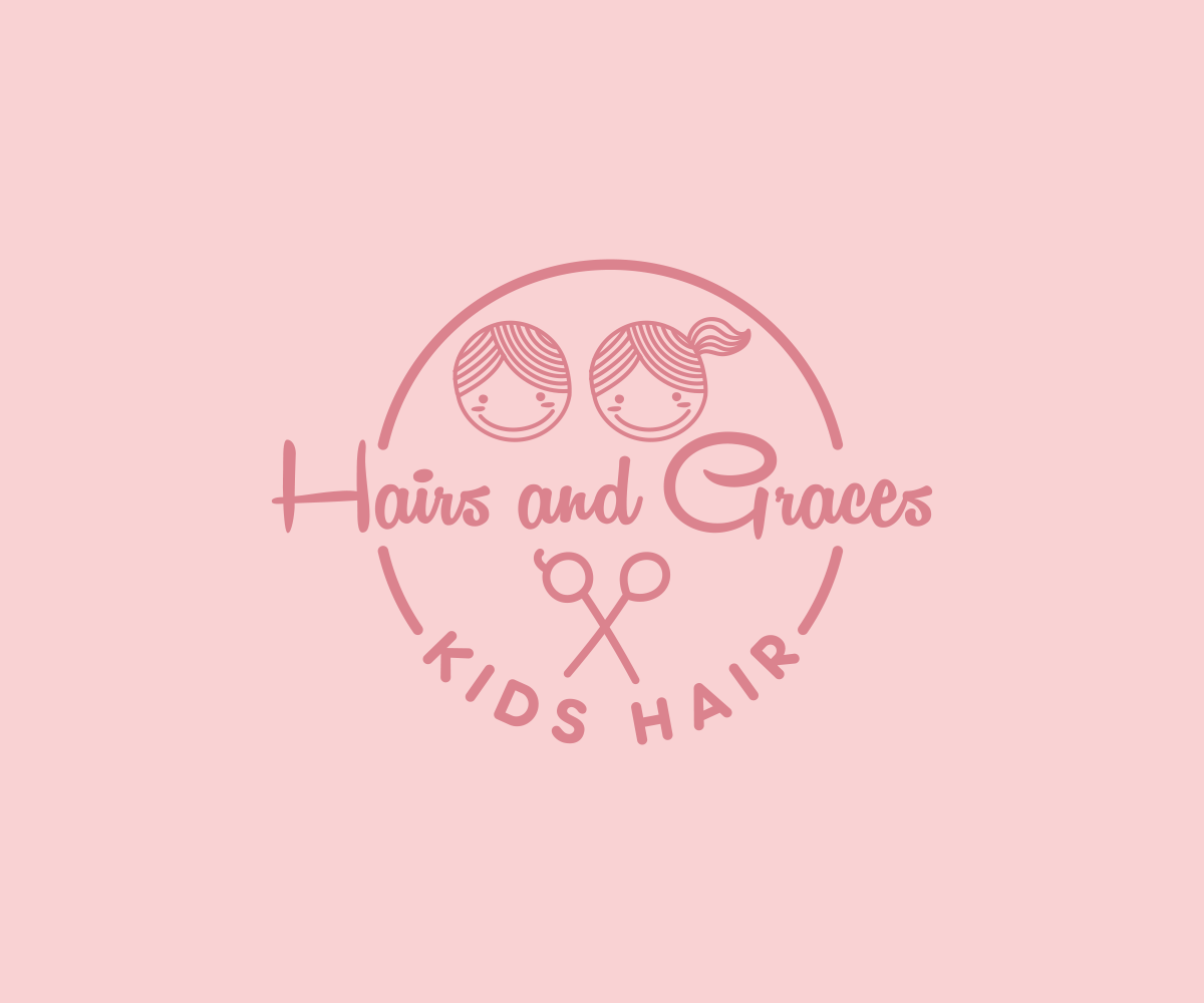 Elegant Playful Hair And Beauty Logo Design For Hairs And Graces