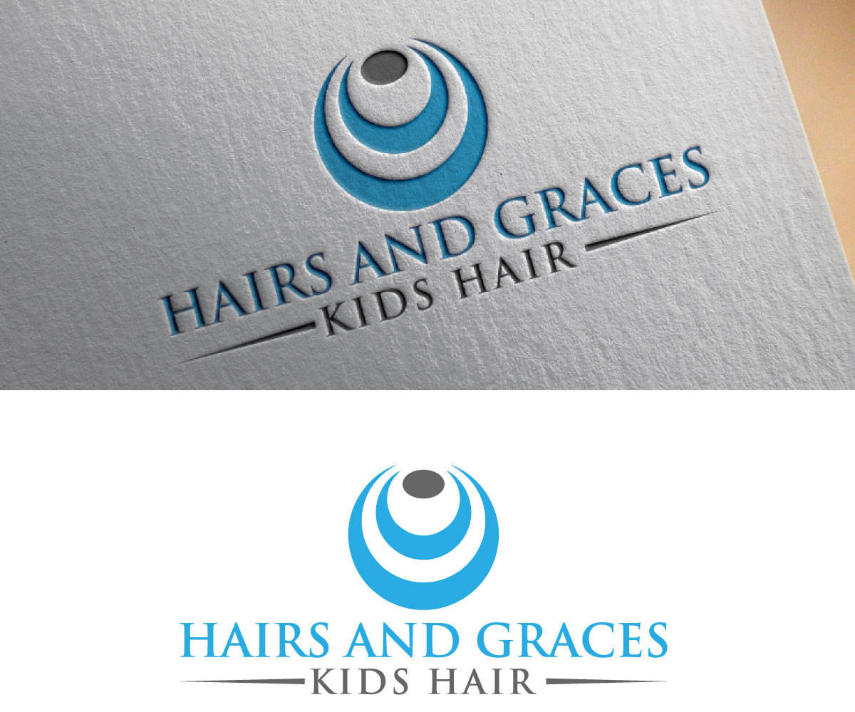 Elegant Playful Hair And Beauty Logo Design For Hairs And Graces