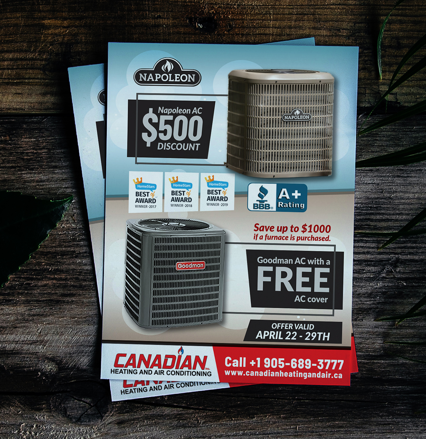 Flyer Design by Deziners Zone for Canadian heating and air conditioning | Design #21413841