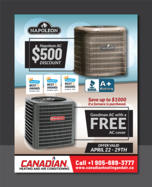 Flyer Design by Deziners Zone for Canadian heating and air conditioning | Design: #21413843