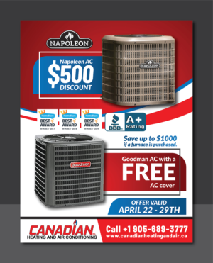 Flyer Design by Deziners Zone for Canadian heating and air conditioning | Design: #21413853