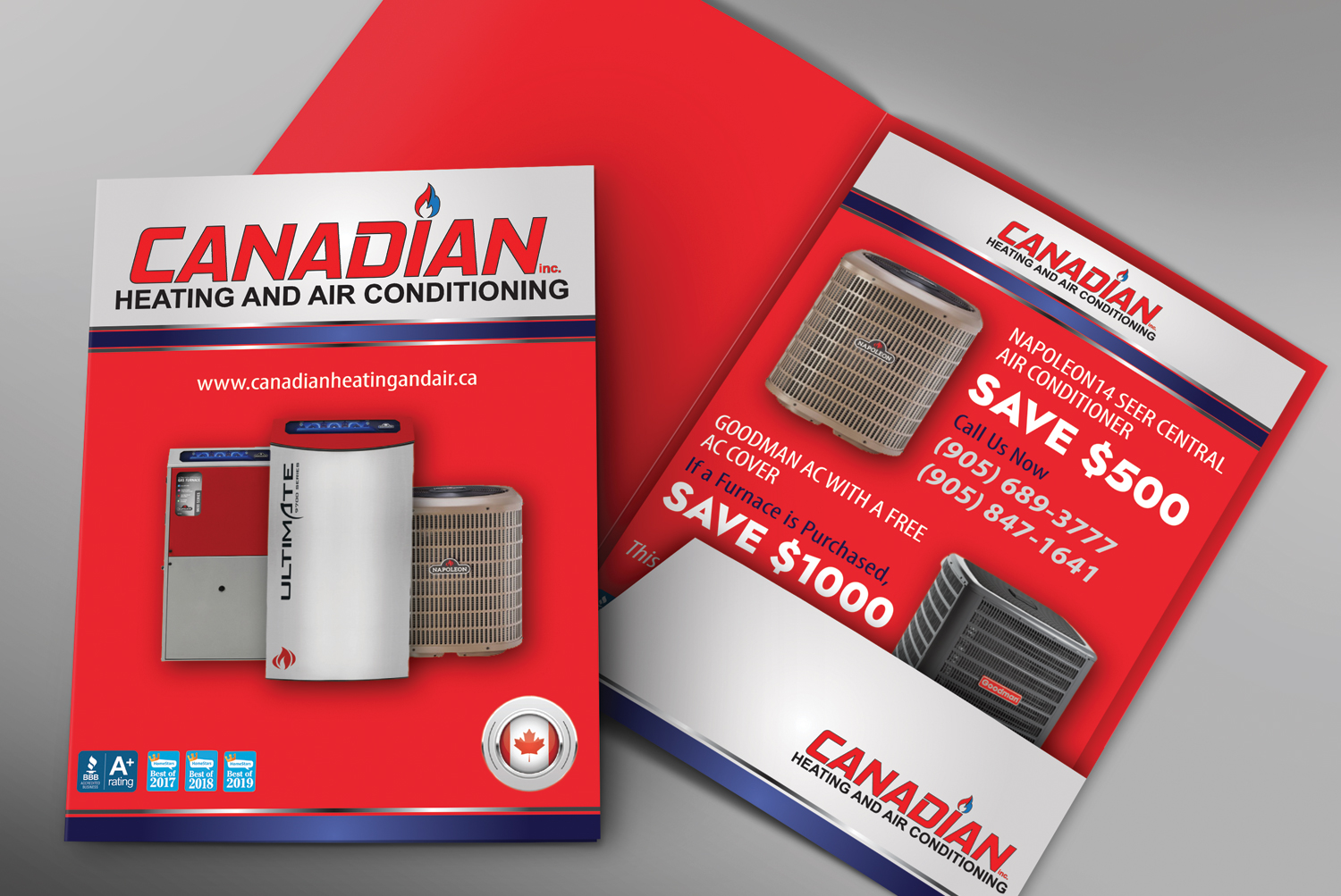 Flyer Design by Viraj Perera for Canadian heating and air conditioning | Design #21414413